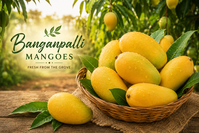 Banganapalli Mango Premium Banganapalli Mangoes – Box of 6 (Approx. 850g Each)